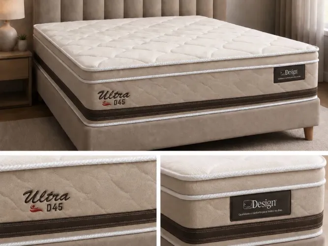 COLCHÃO DESIGN D45 ULTRA OURO C/ PILLOW 138X30