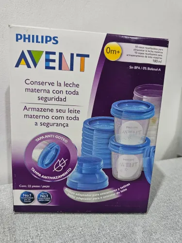 Potes de armazenamento de leite e papinhas, Avent