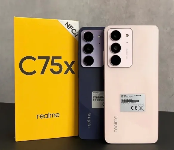 Celular Realme c75x 4G 128GB 06GB RAM Novo Rosa Azul Lacrado 