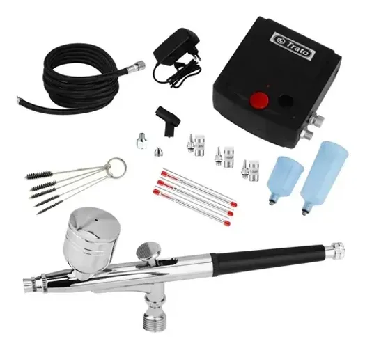 Kit mini compressor + aerógrafo
