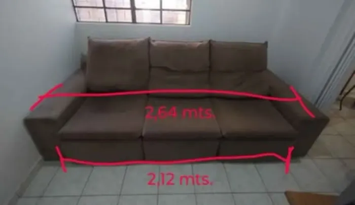 Sofá retrátil e reclinável 3 lugares.