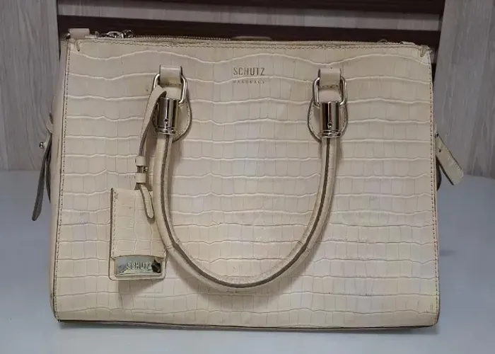 Bolsa Schutz Off White Texturizada - Original