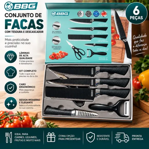 Jogo de facas elegantes