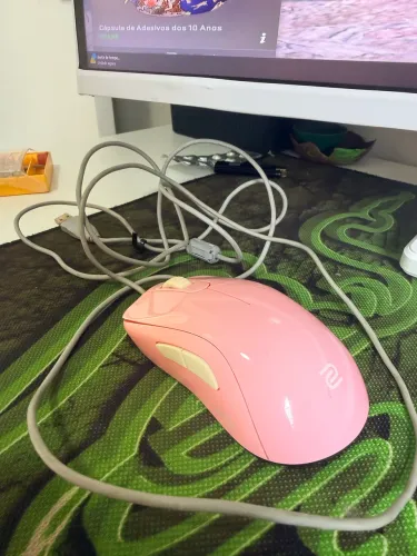 Mouse para jogos Zowie S1 Divina rosa RARO/descontinuado com fio - Acabamento brilhante