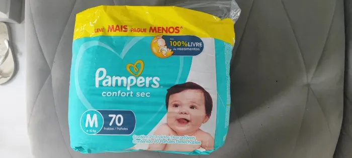 Fralda Pampers confort sec 70 unidades