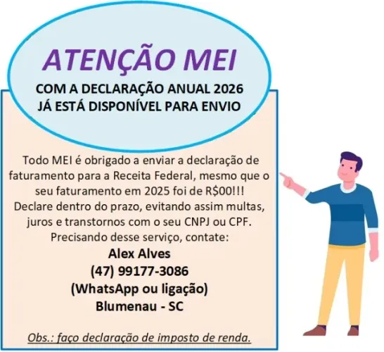 Declaração de faturamento MEI