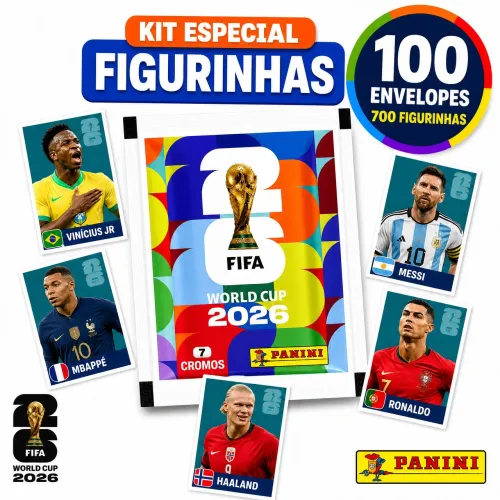 Kit 100 Envelopes figurinhas Copa do Mundo 2026 Original