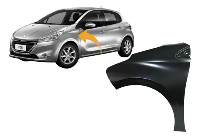 Paralama Peugeot 208 2013 2014 2015 2016 2017 2020 Esquerdo