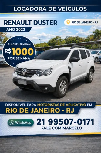 Alugo Duster 1.6 ZEN 2022 completa com GNV (Uber Black)
