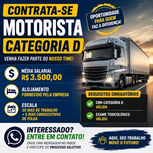 Vaga Motorista de caminhão