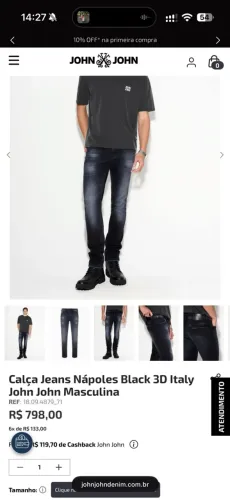 Calça Jeans Nápoles Black - JOHN JOHN