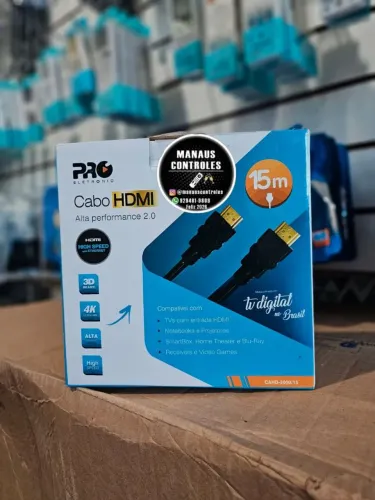 Cabo HDMI 2.0 - 15 metros .