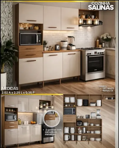 Cozinha completa com balcão de 1.499,99 por 999,00 pix