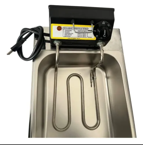 Fritadeira elétrica profissional inox Cuba 5 litros econômica