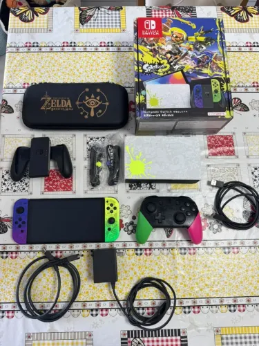 Nintendo Switch Oled Versão Splatoon - DESBLOQUEADO 512GB