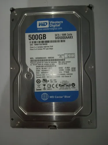 HD WESTERN DIGITAL 500GB COMPUTADOR