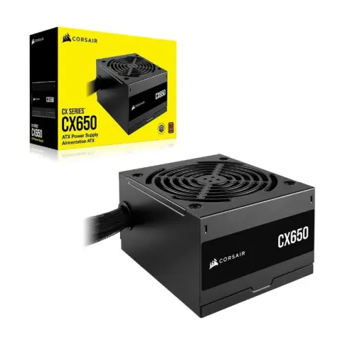 Fonte Corsair CX Series CX650, 650W, 80 Plus Bronze, Com Cabo, Preto