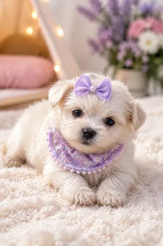 Uma linda diva! Filhotes de maltes fêmea micro