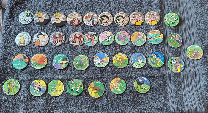 Tazos Cartoon Network - Lote com vários personagens - Colecionáveis