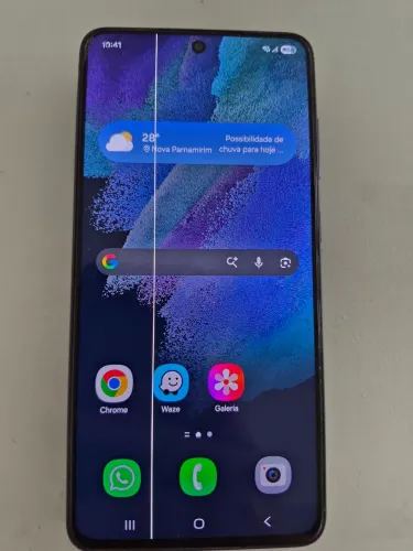 Samsung Galaxy S21 FE 128gb. Tela com defeito (risco luminoso)