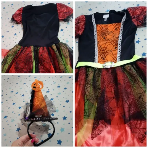 Fantasia infantil bruxa roxa e bruxa laranja