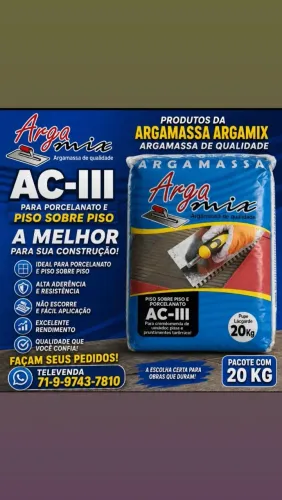 Argamassa Argamix ac3 a primeira
