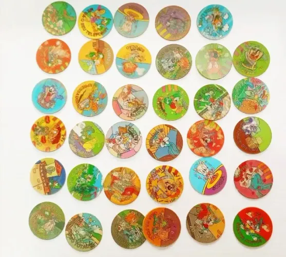 Super Lote Magic Tazos Tiny Toon Elma Chips 60 un