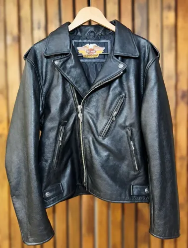 Jaqueta Harley-Davidson Original Couro Preta L - Motociclista