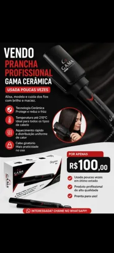Prancha profissional gama cerâmica