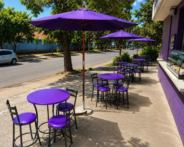Banco de aço, banqueta com acento estofado para lanchonete/cozinha