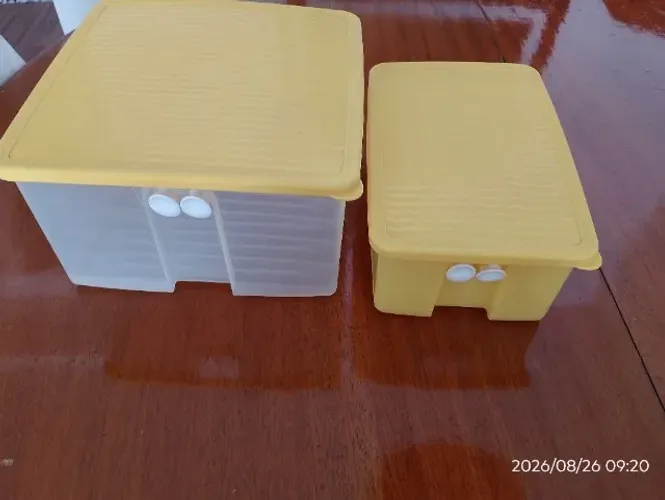 Kit Tupperware Ventsmart Hortifrúti Original - 2 Peças (4L e 1,2L)