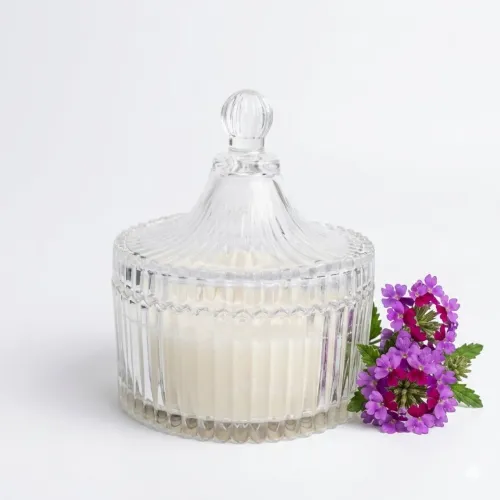 Vela Aromática Artesanal Verbena em Pote de Vidro grande- Novo