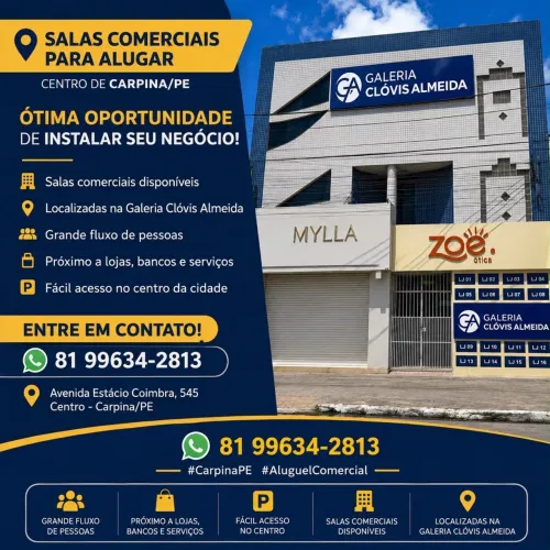Aluga se salas comercias e um apartamento