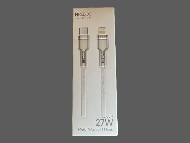 Cabo Hrebos Premium Metal Waves 27W USB-C para Lightning 1 Metro