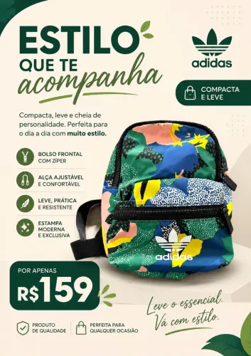 Mini mochila adidas original