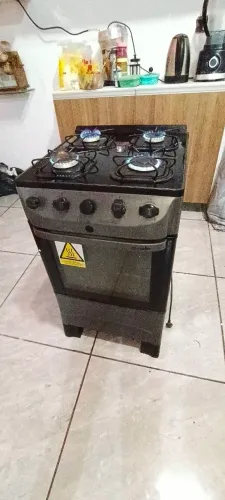Fogão tampo de vidro manual entrego 