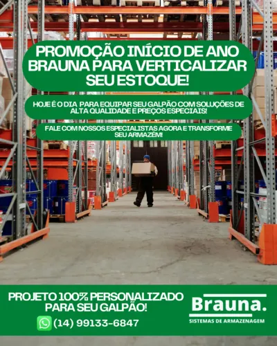 Sistema Cantilever Brauna - Armazenagem para Perfis Longos