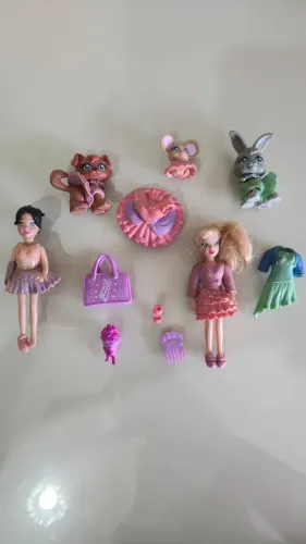 Set Polly Pocket Sparklin Pets Fashions Bailarina Ballet COMPLETO 2008