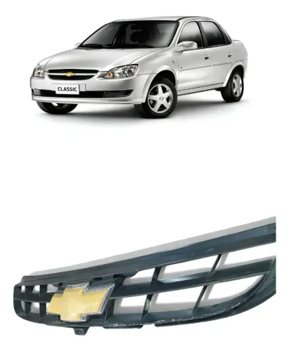 Grade Dianteira Corsa Classic 2009 A 2014 Preto Ambos Lados