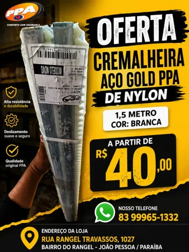 CREMALHEIRA PARA MOTOR DE PORTÃO DE GARAGEM PPA GOLD NYLON 1,5 METRO ORIGINAL A22911