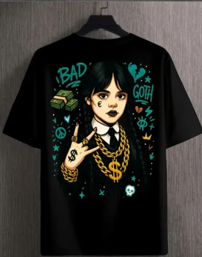 Camisa oversized wandinha GG