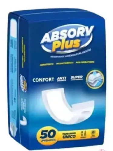 Absorvente geriátrico Absorv Plus pacote com 50 unidades (tamanho único)