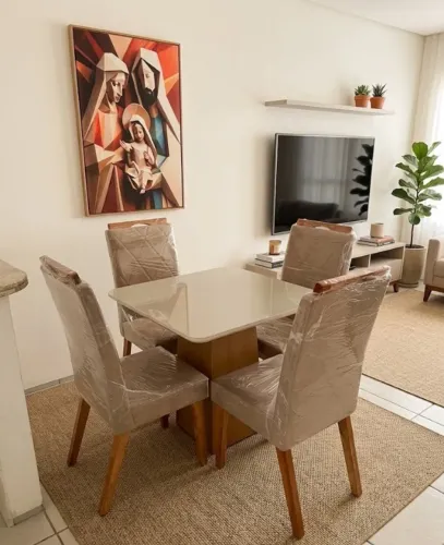 Mesa Moderna 4 Cadeiras 0,80 x 0,80