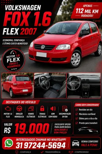 Volkswagen Fox Plus 1.6mi/ 1.6mi Total Flex 8V 3P 2007