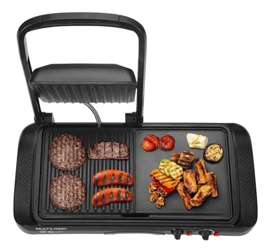 Grill Chapa Grill Elétrico Multilaser Antiaderente 2 Em 1 