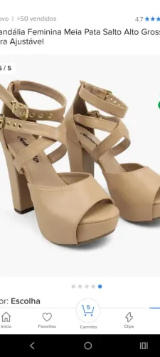 Sandália salto  meia pata confortável para festa casamento 