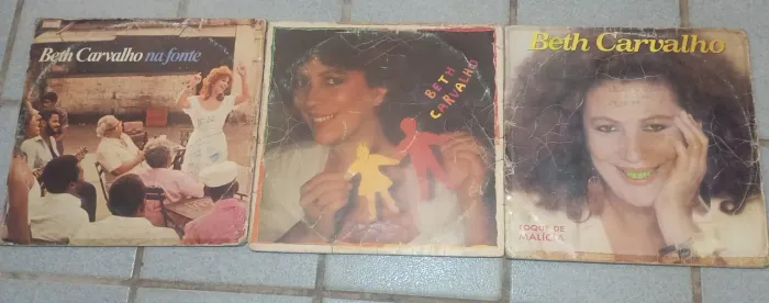3 Lps Beth Carvalho/Discos de Vinil/Samba