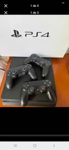 ? PS4 SLIM 1TB + 6 JOGOS + 3 CONTROLES