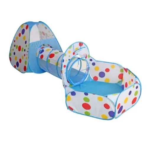 Piscina de Bolinhas 3 em 1 (túnel e tenda) infantil