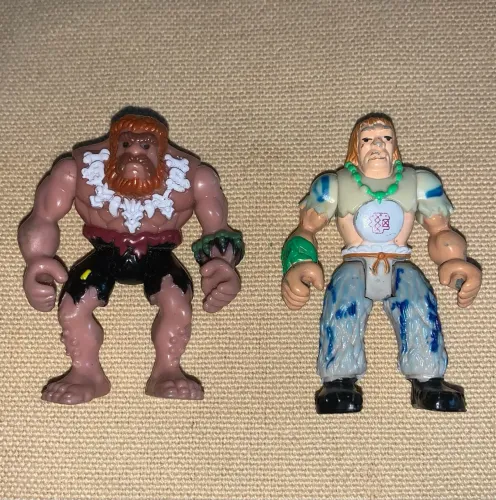 Imaginext 2 bonecos Primatas primeiras Versões Fisher Price 2004 